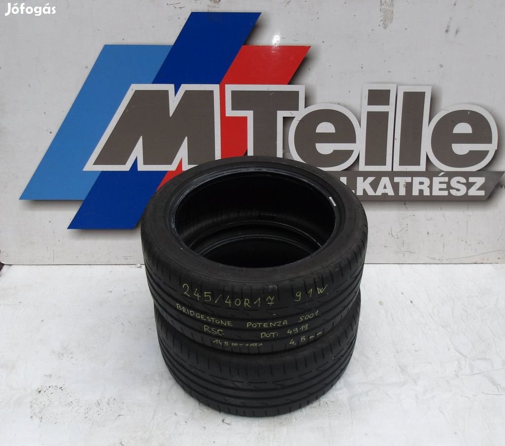 (2db | ÁR/DB)[GYÁRI HASZNÁLT] BRIDGESTONE - POTENZA S001 (RSC) | 245/